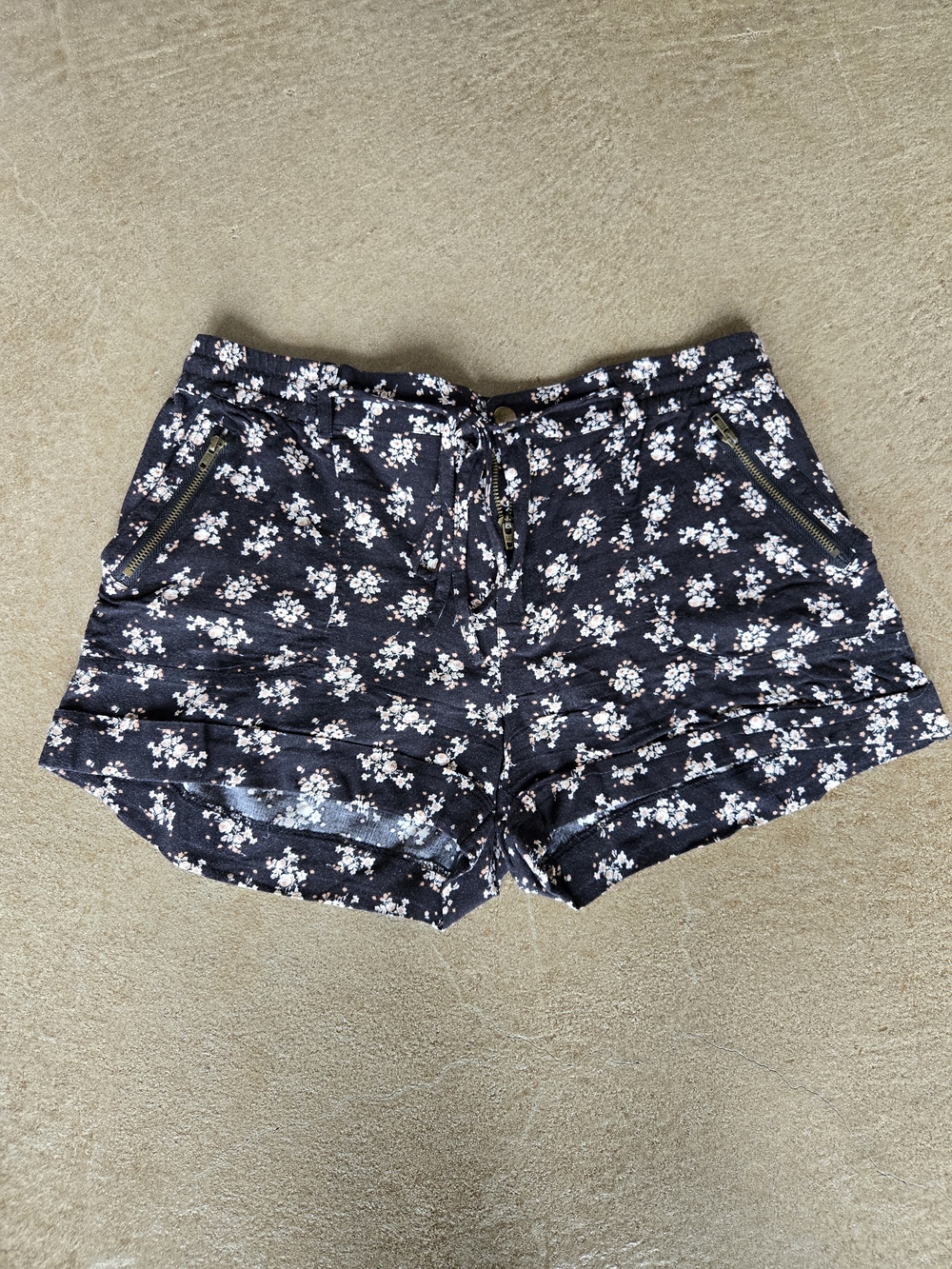 Forever 21 Black Floral Shorts